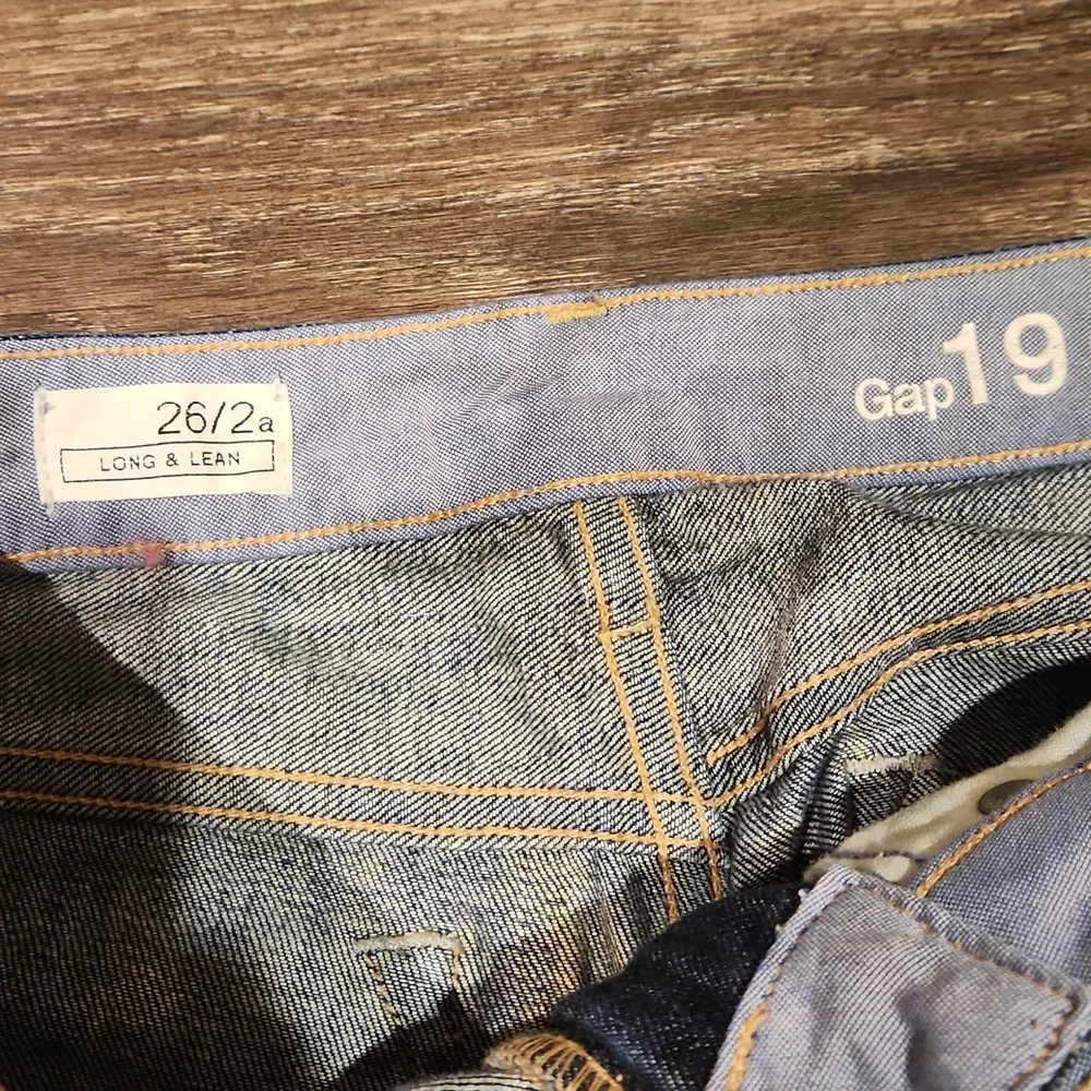 ❤ GAP LONG & LEAN BOOTCUT TROUSER LEG JEANS, 2A (26 ANKLE / 26 SHORT) - Picture 3 of 7